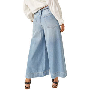 Free People We The Free Sheer Luck Cropped Wide Leg Jeans